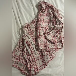 Victoria’s Secret Red and White Plaid Pajama Set